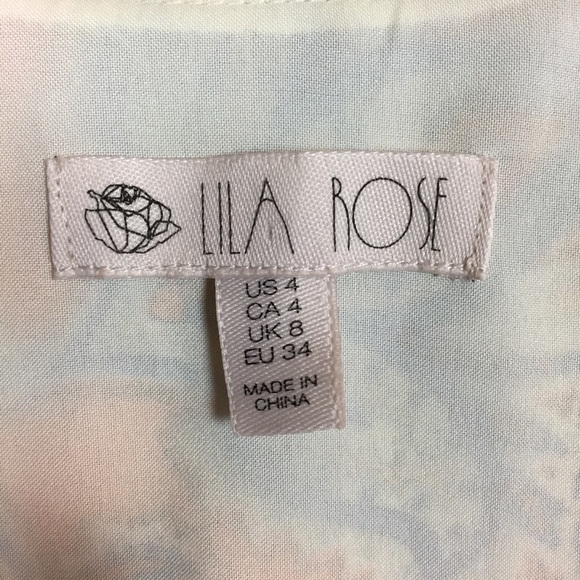 Lila Rose Spring Paisley Filigree Ornate Busy Allover Print Shift Dress Size 4 - Picture 5 of 6